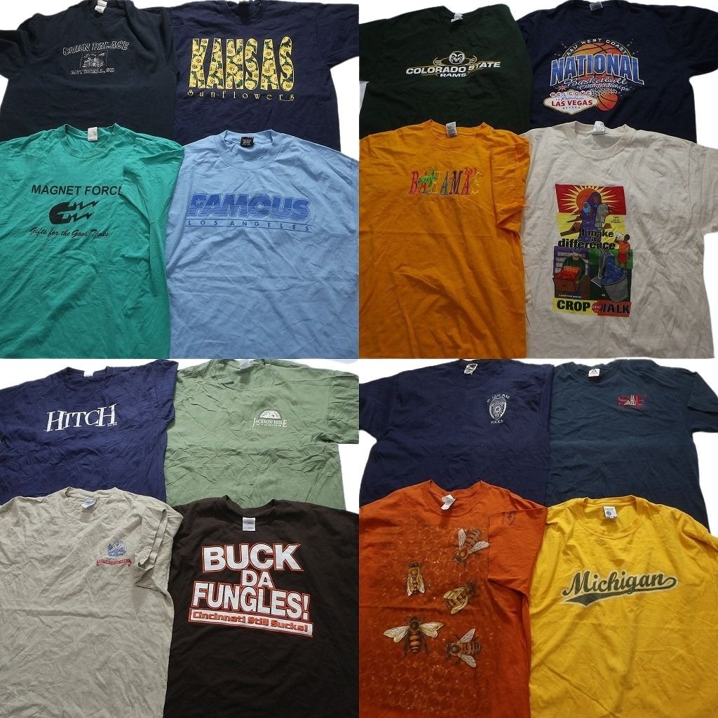 古着卸 まとめ売り 00s オールド 半袖Tシャツ 16枚セット (メンズ XL