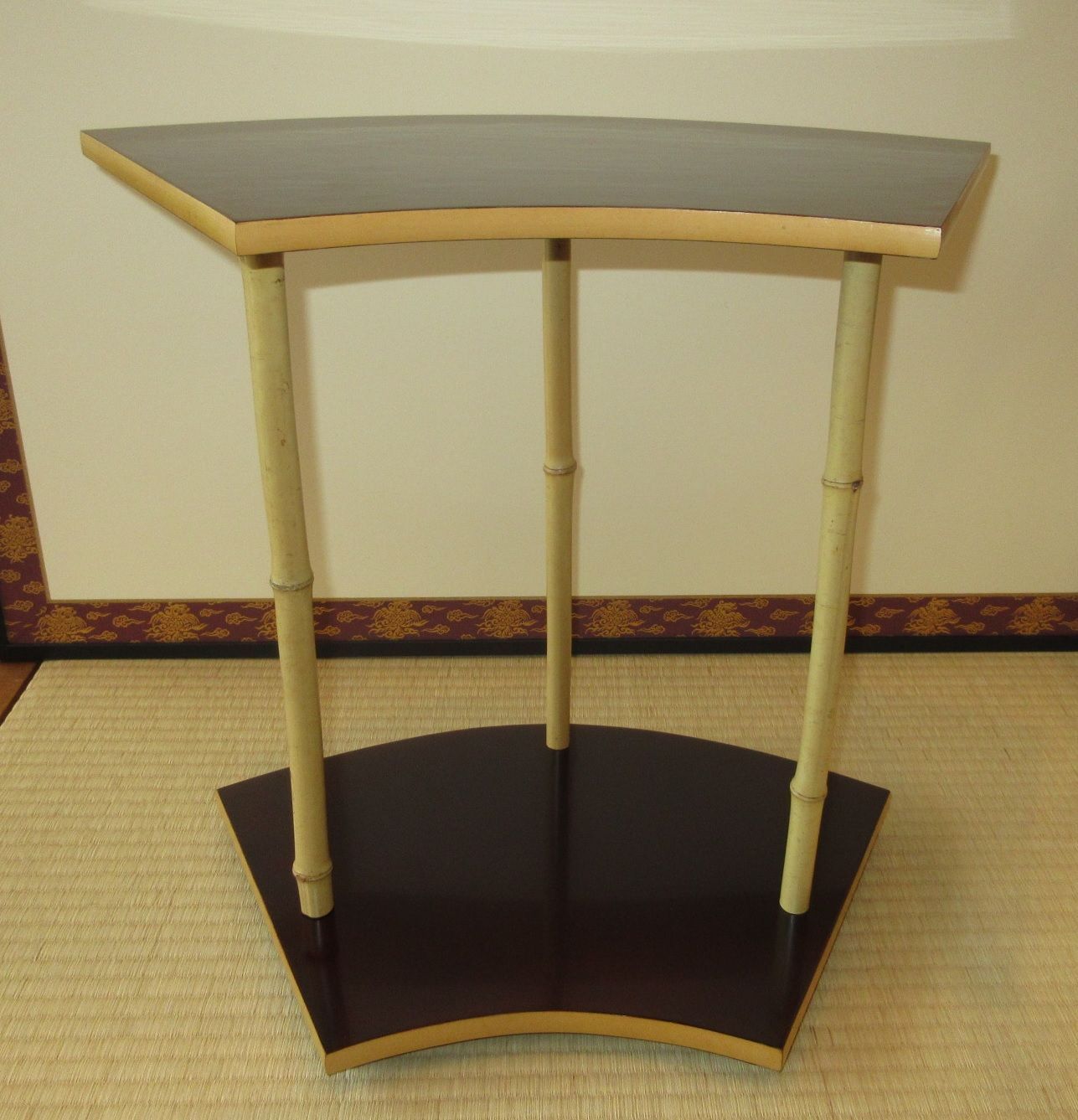 逢絢亭 茶道具 棚物 扇面棚 京塗 組立式 表千家好 川瀬表完 共箱入り