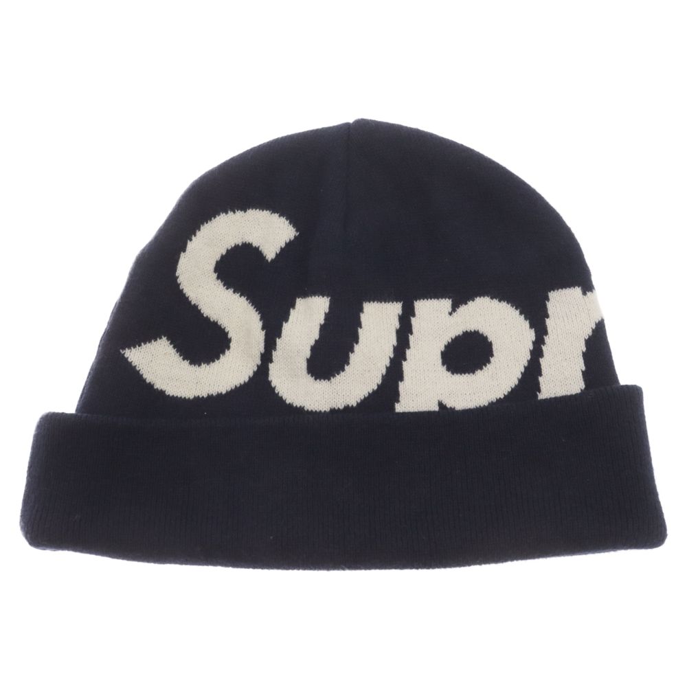 正規品　Supreme ニット帽　ビーニー　ビッグロゴ　ネイビー　紺 Supreme シュプリーム 2024SS New Era $ Beanie ニューエラドル