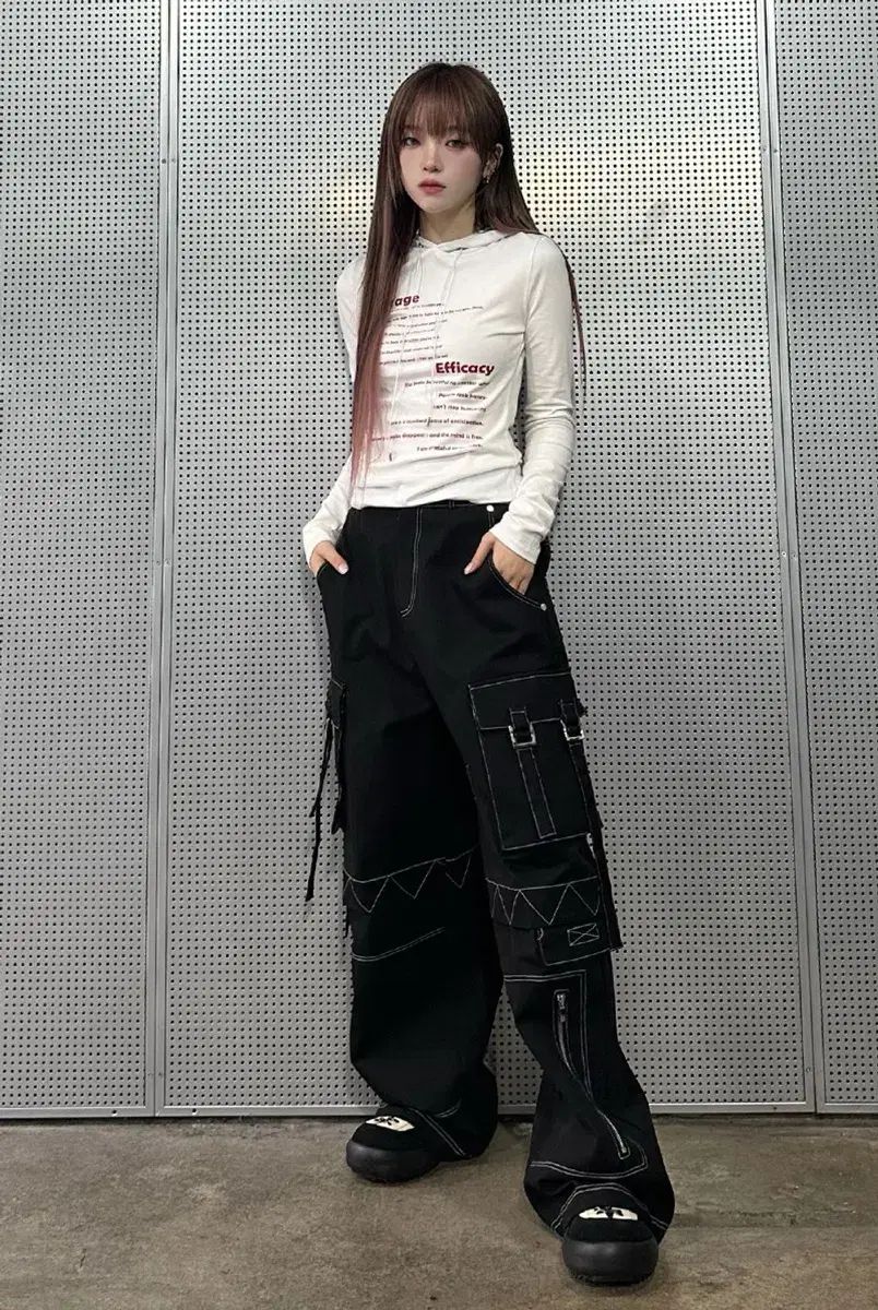 LUVISTRUE ラブイズトゥルー 黒 カーゴ ワイド パンツ DECORATOM_COM_BR