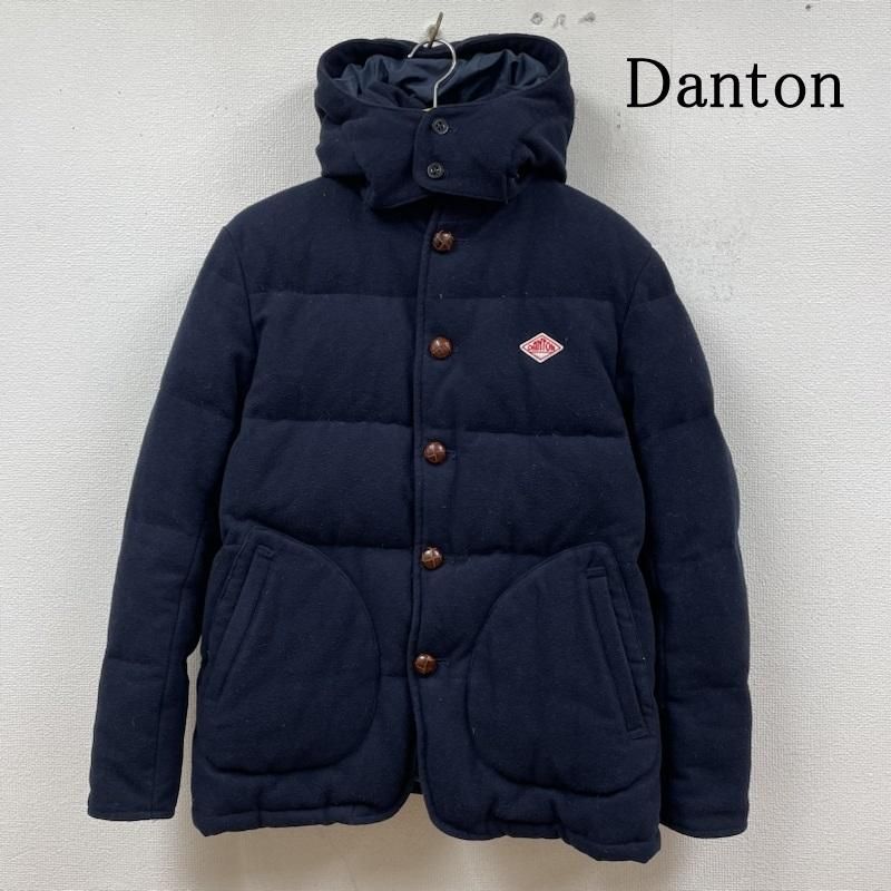 Danton ダントン ジャケット、上着 ダウンジャケット BEAMS ウールモッサ ダウン ジャケット くるみボタン ロゴ 刺繍