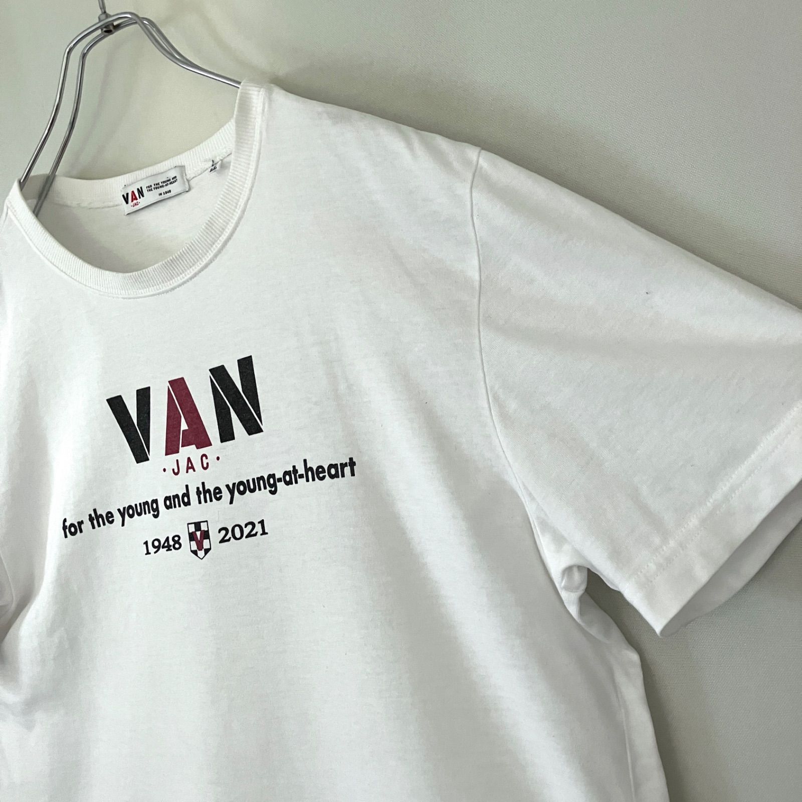 VAN JAC☆ヴァンヂャケット☆ロゴプリントTシャツ☆PH-61345/白