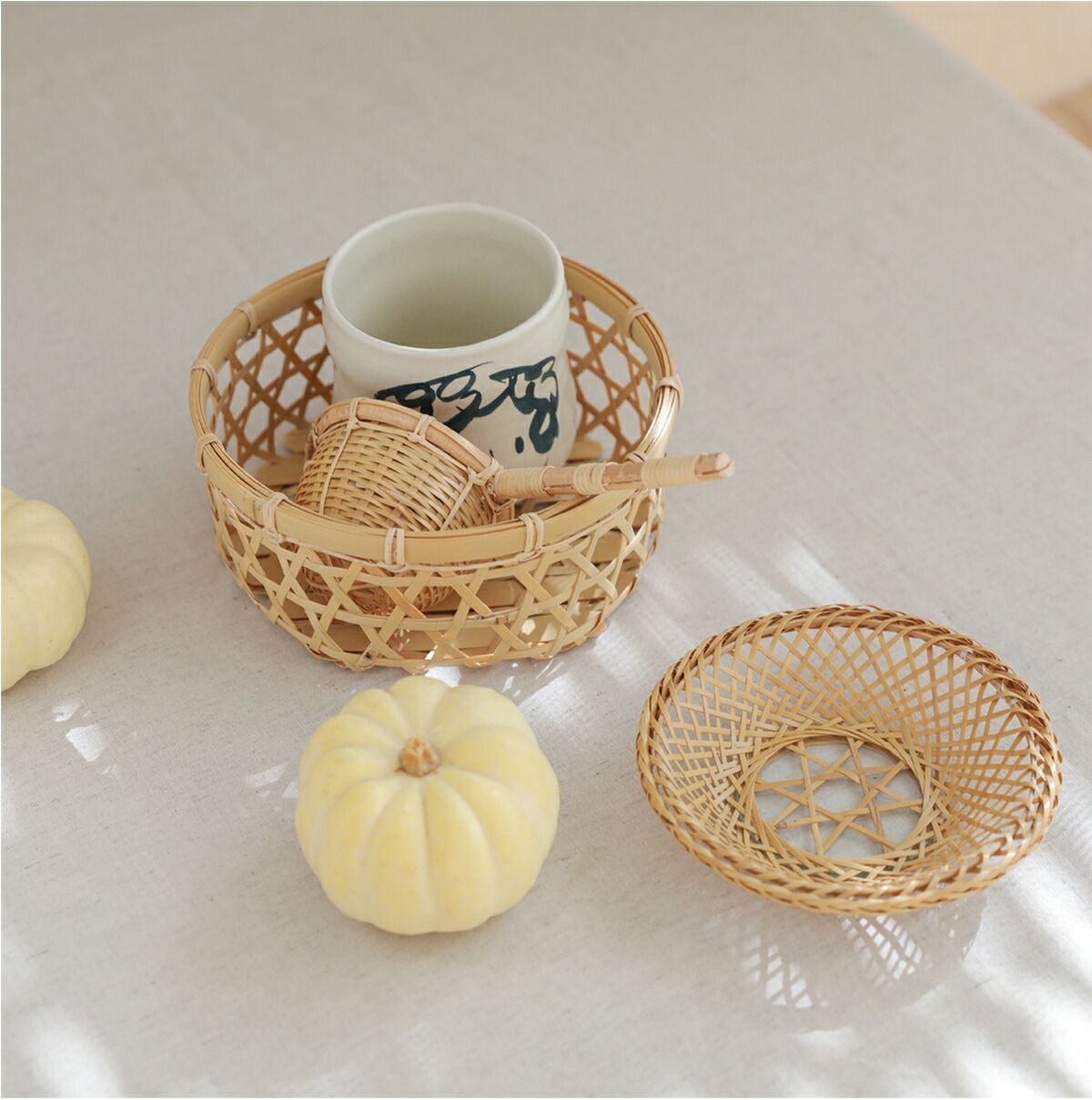 竹のコースター 茶托 円 丸型 お茶受け お茶うけ 12cm 竹細工 竹編み