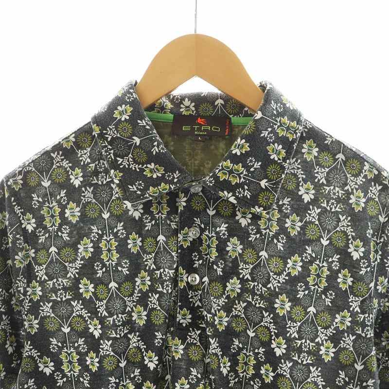 【希少モデル】エトロ ETRO★ボタニカル 花柄ポロシャツ M 春夏 エトロ ETRO ポロシャツ 半袖 花柄 L カーキ /AN10 - メルカリ