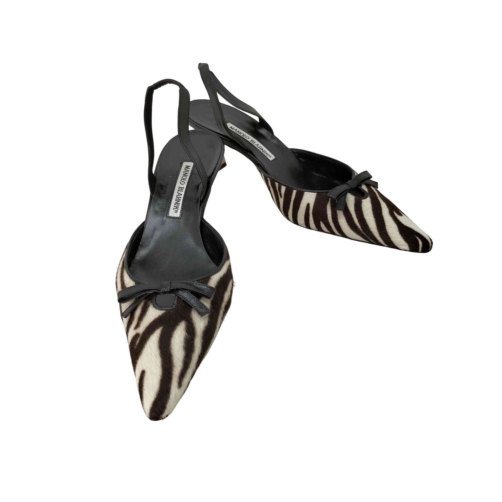 マノロブラニク ミュール ストラップ ポイントテッドトゥ パンプス23.5 MANOLO BLAHNIK マノロブラニク パンプス HANGISIFLAT OPAL