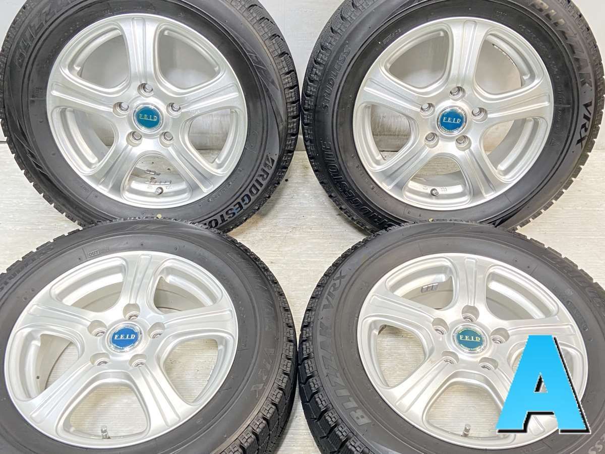 195/65R15 ブリヂストン ブリザック VRX FEID 15x6.0 53 114.3-5穴 中古タイヤ スタッドレスタイヤ