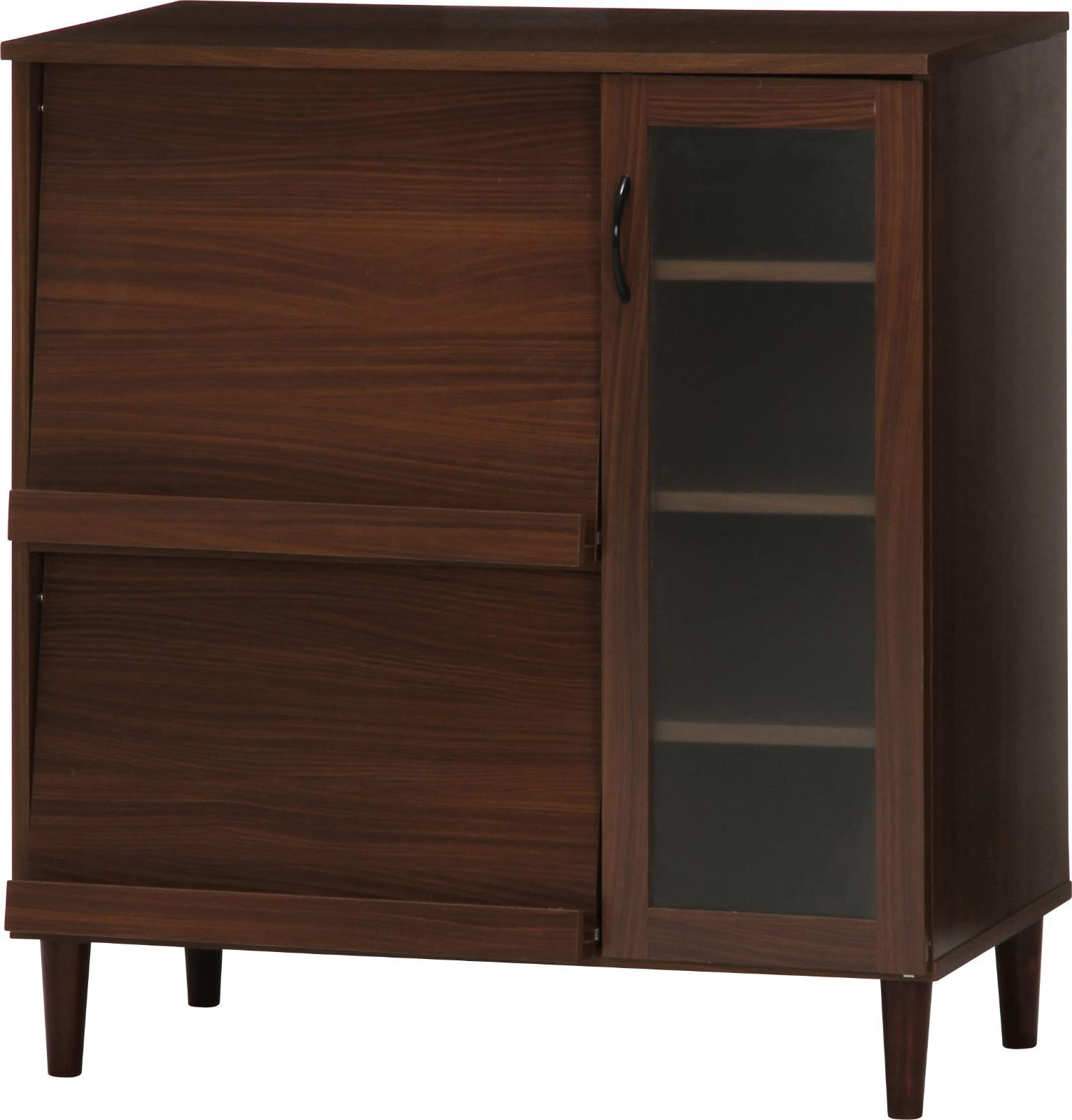 ダークブラウン キッチンキャビネット アルト 96604 リビング収納 不二貿易