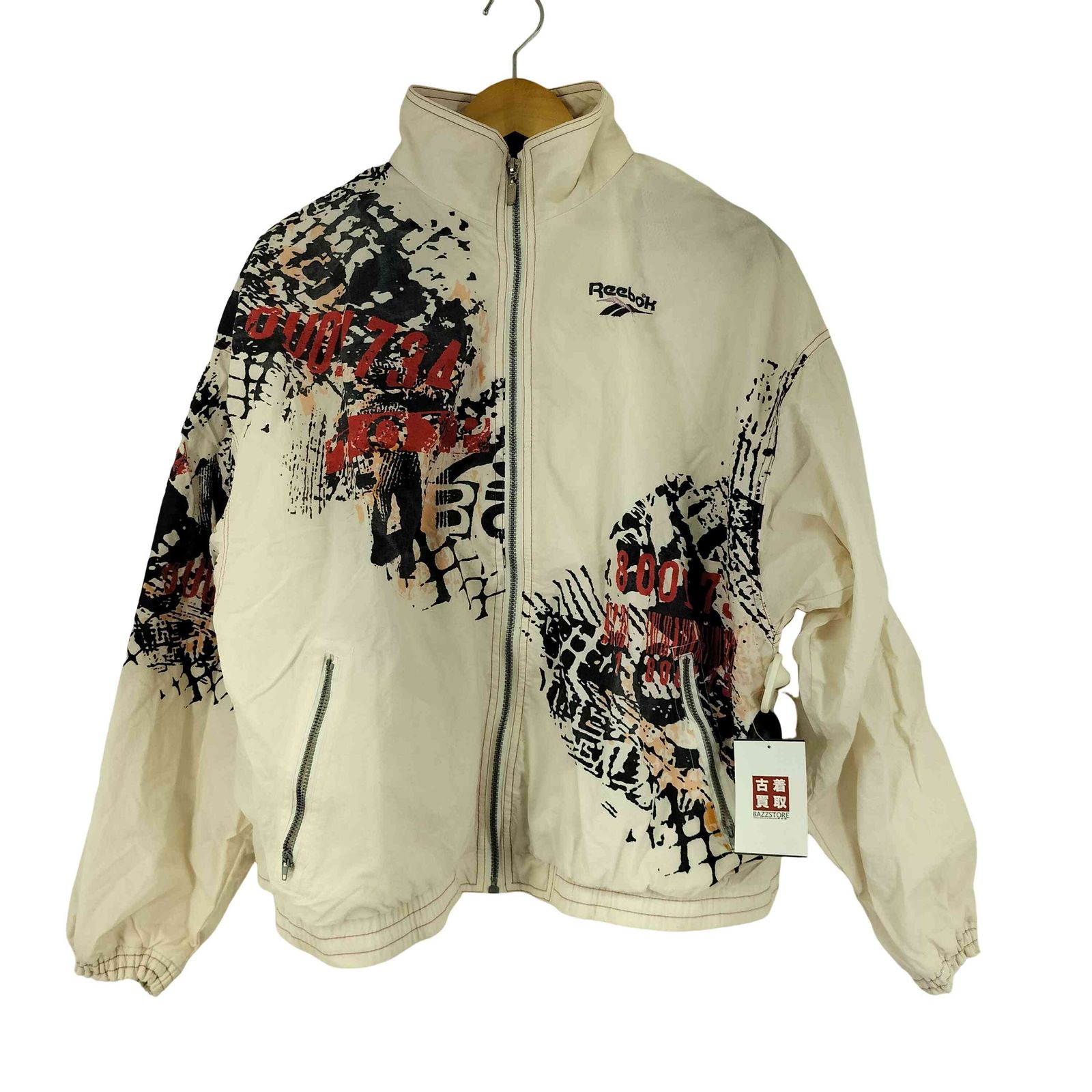 リーボック Reebok 90s グラフィック ナイロンジップアップジャケット メンズ JPN：M 