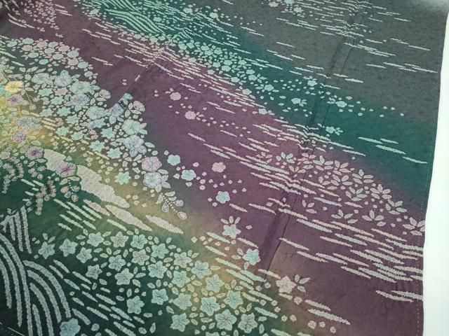 平和屋本店□極上 訪問着 辻が花 絞り 暈し染め 逸品 未使用