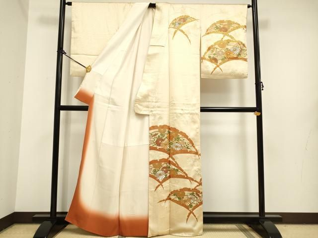 平和屋着物＊夏物 訪問着 絽 芝花文 ロング丈 正絹 逸品 未