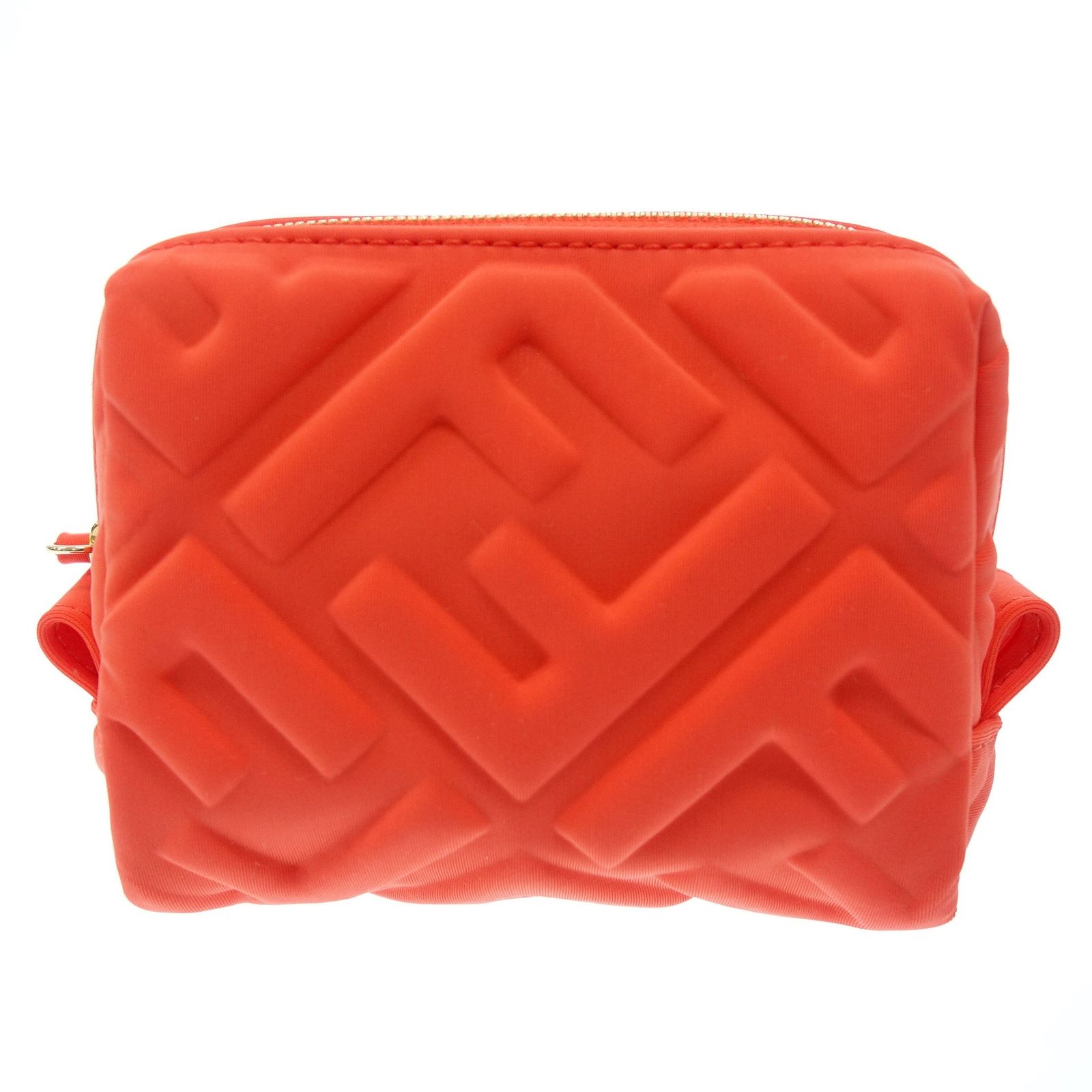 美品 フェンディ FENDI エナメル ポーチ メイクポーチ コスメポーチ FENDI フェンディ ポーチ BEAUTY POUCH SMALL TESS.JACQUARD