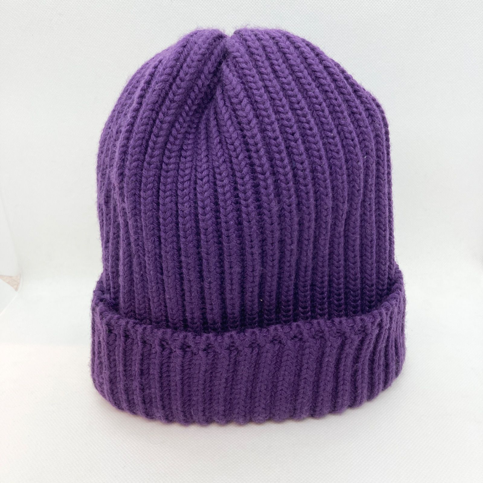[美品]Needles ニット帽 ビーニー紫 needles ニードルス ニット帽 ビーニー ニットキャップ パープル