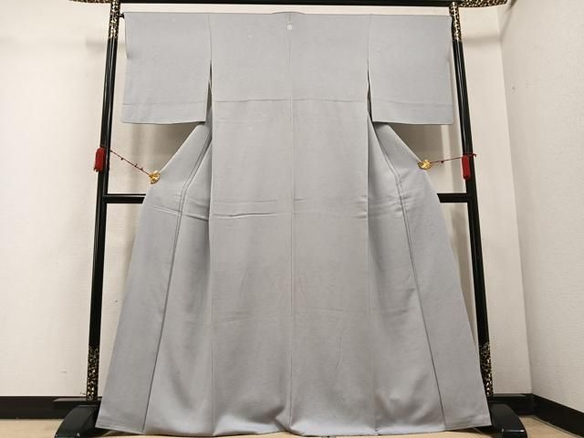 平和屋着物●上質な色無地 草花地紋 蕎麦切色 正絹 AABC4453ph