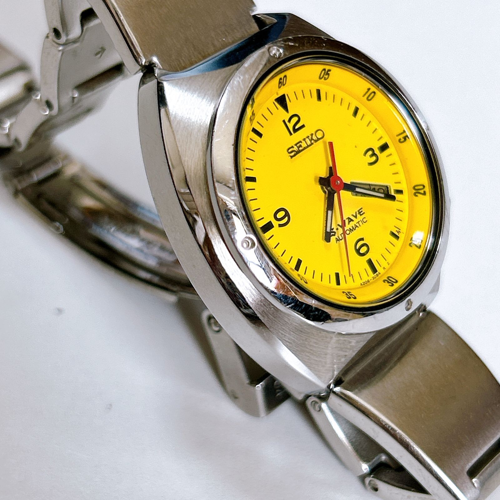 SEIKO S-WAVE SKX301イエロー文字盤 稼動品 自動巻き SEIKO S-WAVE SKX301イエロー文字盤 稼動品 自動巻き - メルカリ