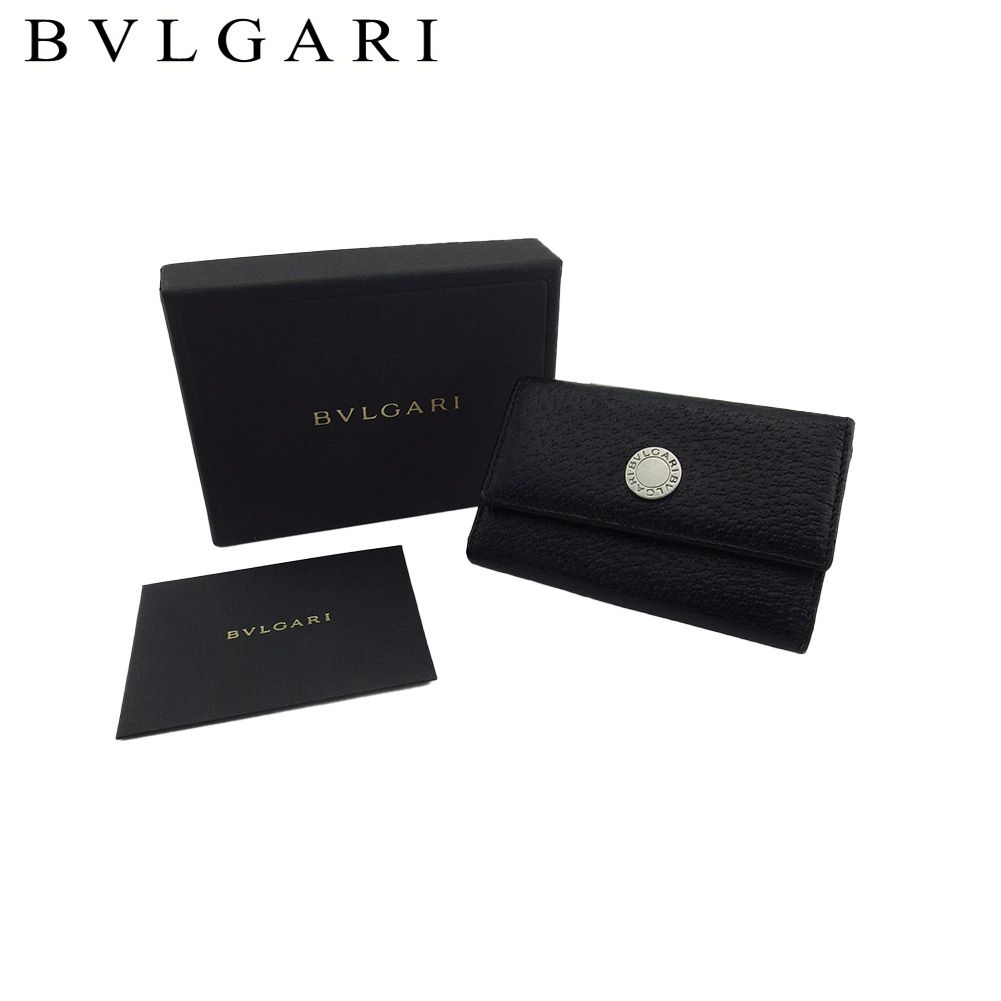 ✨プレゼント梱包✨　BVLGARI キーケース　ロゴマニア　クラシコ ブルガリ BVLGARI キーケース クラシコ ロゴボタン ブラック