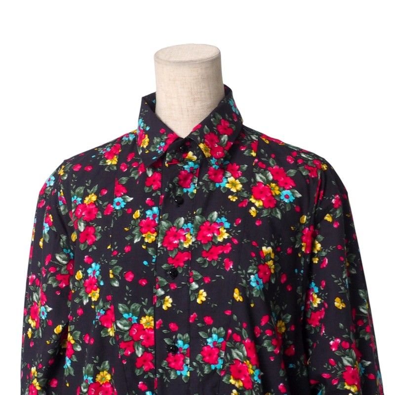 花柄 長袖シャツ Yohji Yamamoto 花柄長袖シャツ サイズ2