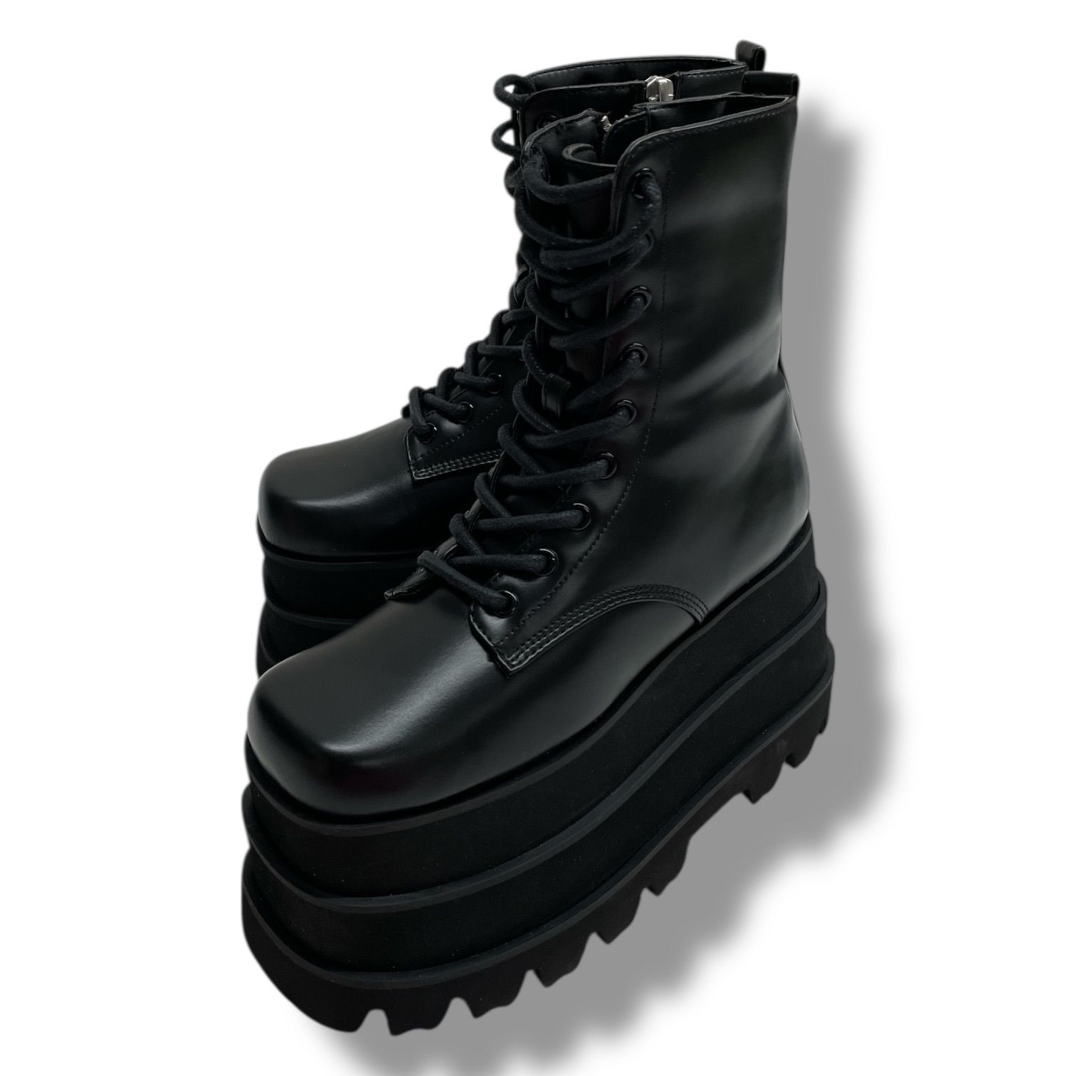 Darich ダーリッチ トリプルソールエンジニアブーツ レザーブーツ 厚底 美脚 ブラック 黒 サイズXS レディース 秋 ゴーゴー古着マルイ北千住店 26 No.1031