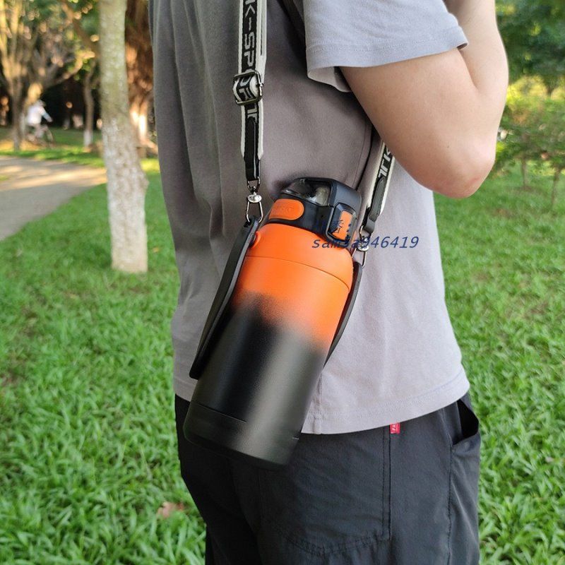 保温カップステンレス蓋付き両用アウトドア登山フィットネス大水筒 am5a946419