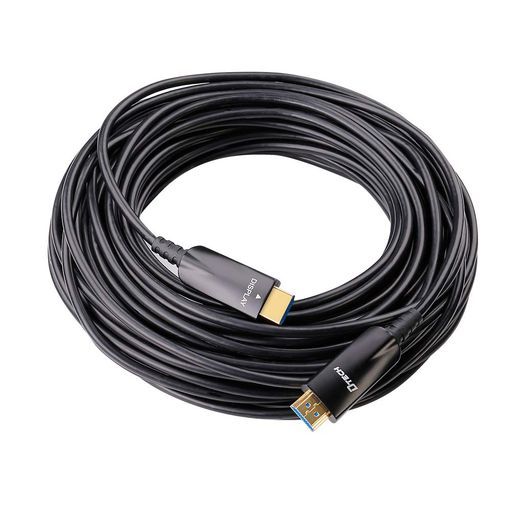 DTECH光ファイバーHDMIケーブル30m4K60Hz2K144Hz1080PUHDビデオハイスピード18Gbps3DARCDeepColorHDCP1.4EDIDCEC対応やわらかスリム延長長距離配線