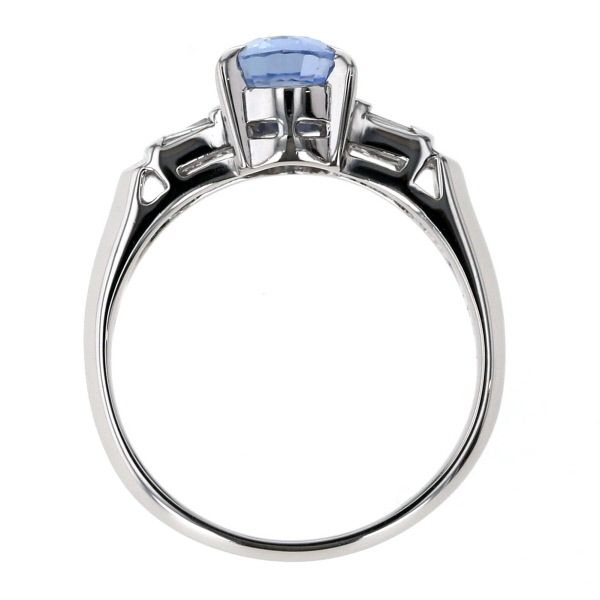 Pt850 プラチナ リング サファイア 1.83ct ダイヤモンド 0.14ct 