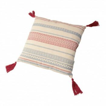 2個組 インド綿背当てクッション テラ 約45×45cm RE 270051982