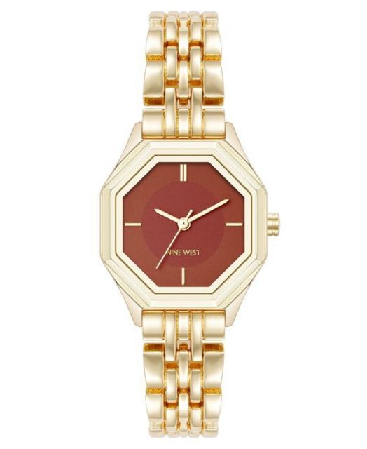送料無料 アンクライン レディース 腕時計 アクセサリー Women s Quartz Exquisite Burgundy and G -Tone Metal Alloy Watch 28mm Burgundy G -Tone