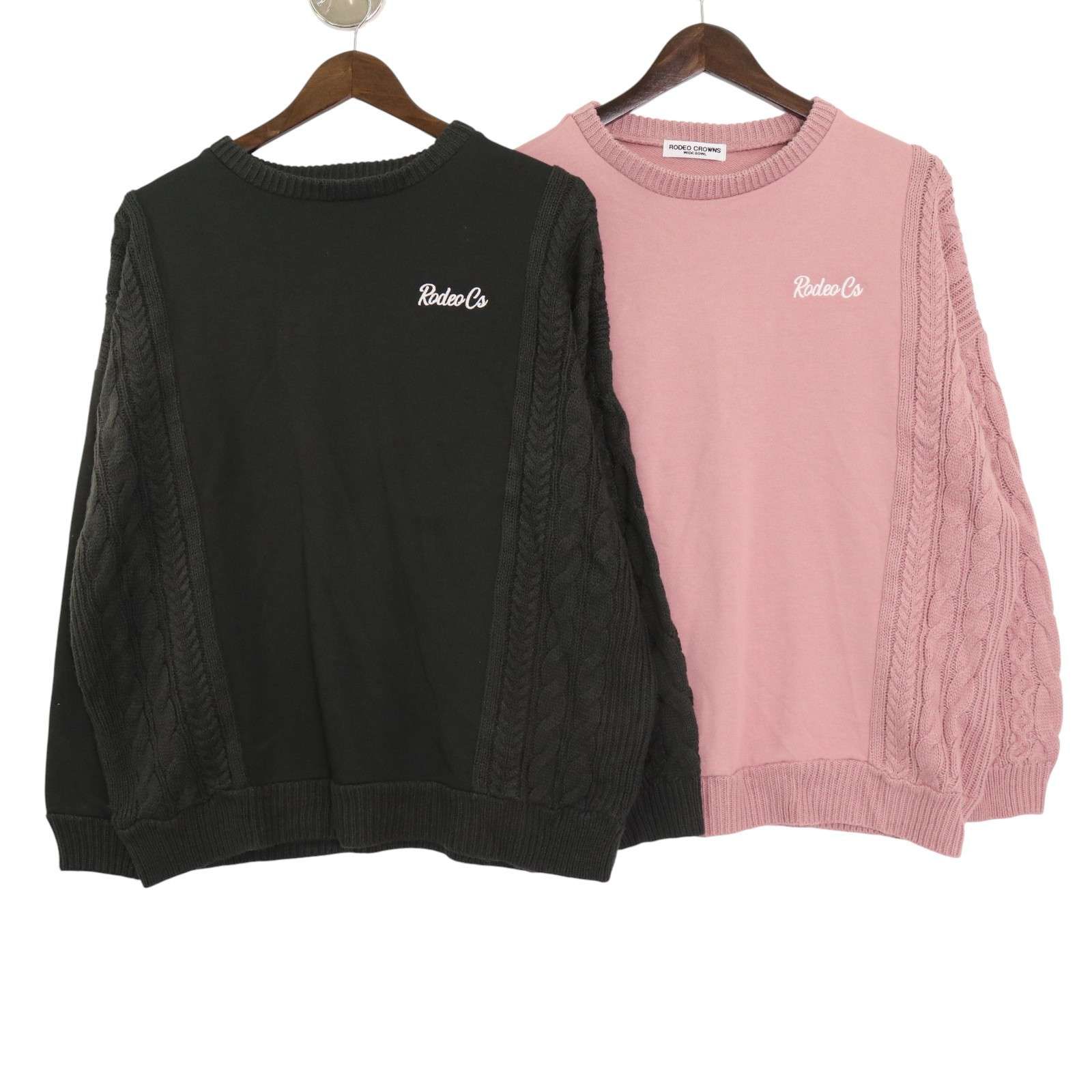 2枚セット☆ Rodeo Crowns ロデオクラウンズ 秋冬 ロゴ☆ ニット切替 