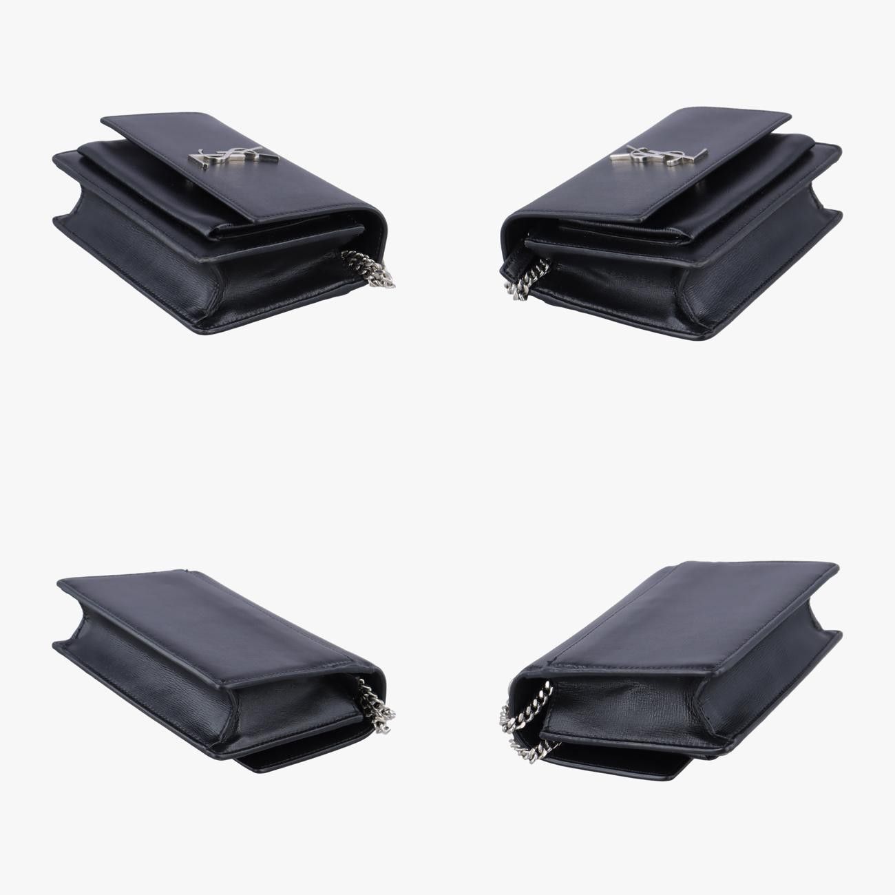 イヴサンローランYves Saint Laurentサンセットブラックレザー452157GUE452157.0118 DECORATOM_COM_BR