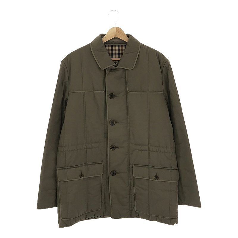AQUASCUTUM / アクアスキュータム | 80s～ ヴィンテージ 英国製 中綿入り ドローストリング パイピング ジャケット | 40 | グレー系 | メンズ