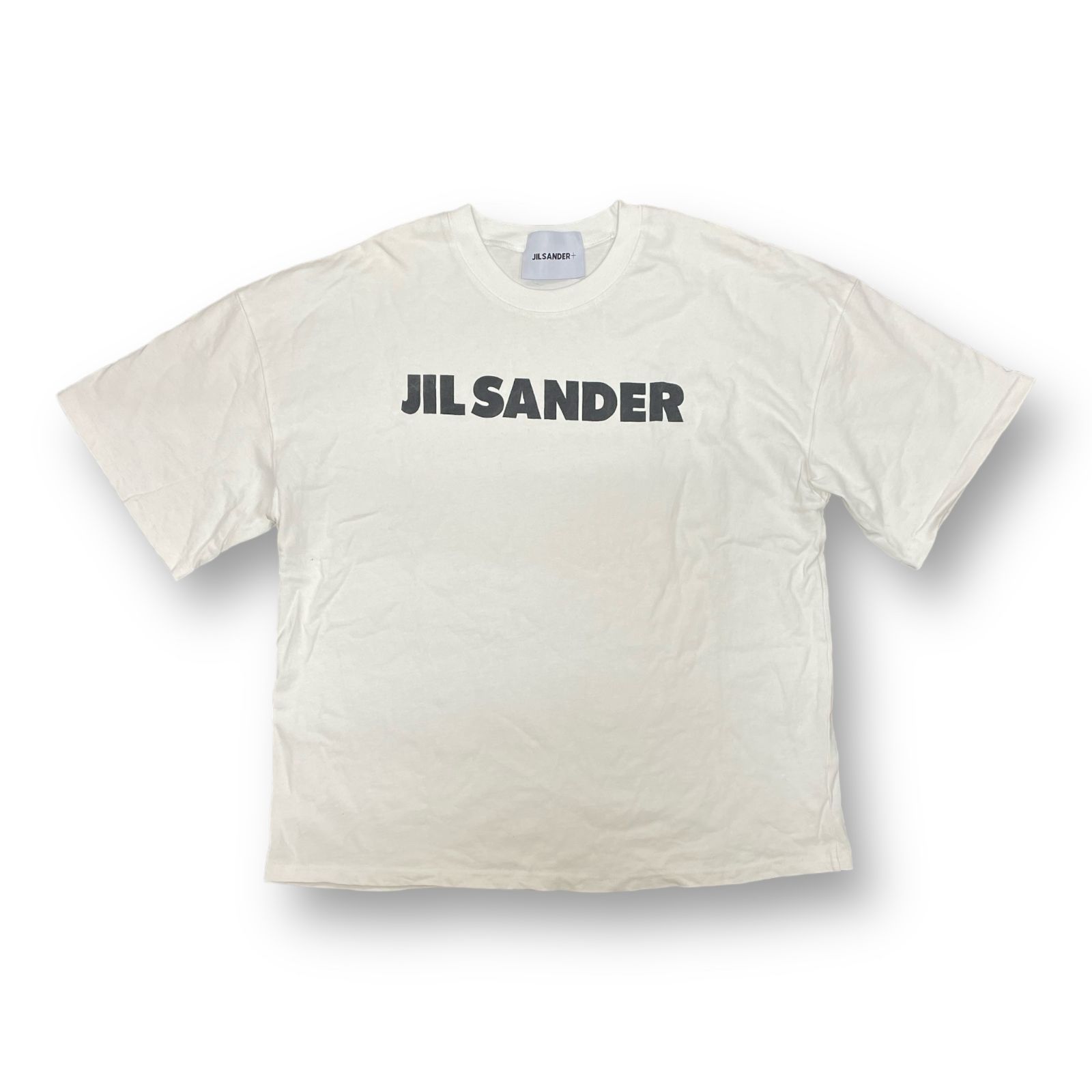 JIL SANDER ロゴプリント クルーネック Tシャツ JSPO705060 WO247608A ジルサンダー オフホワイト M 55567A -  メルカリ