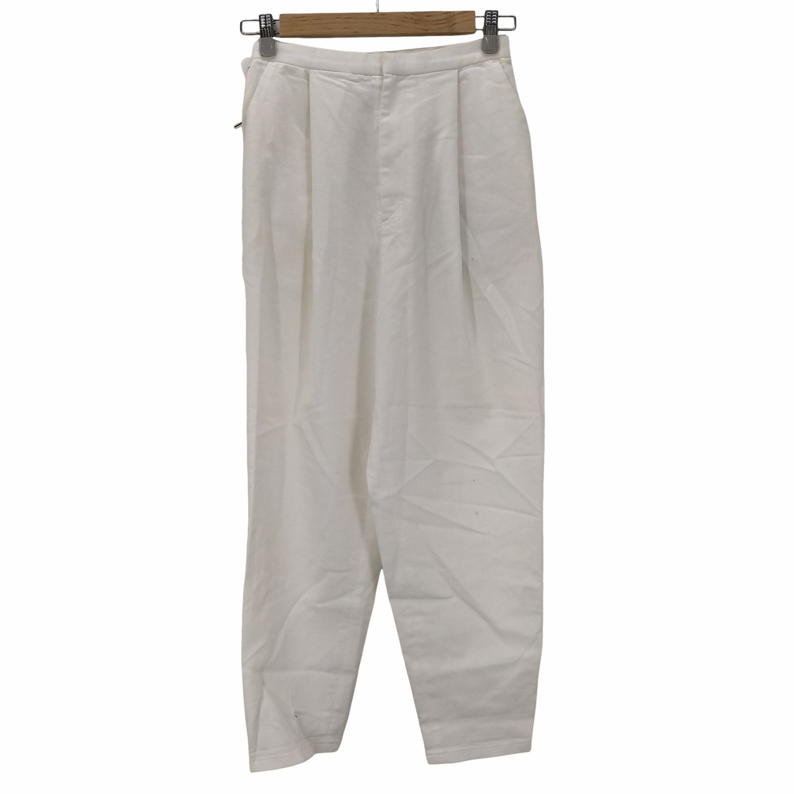 エンフォルド ENFOLD コットンハイウエストテーパードパンツ  