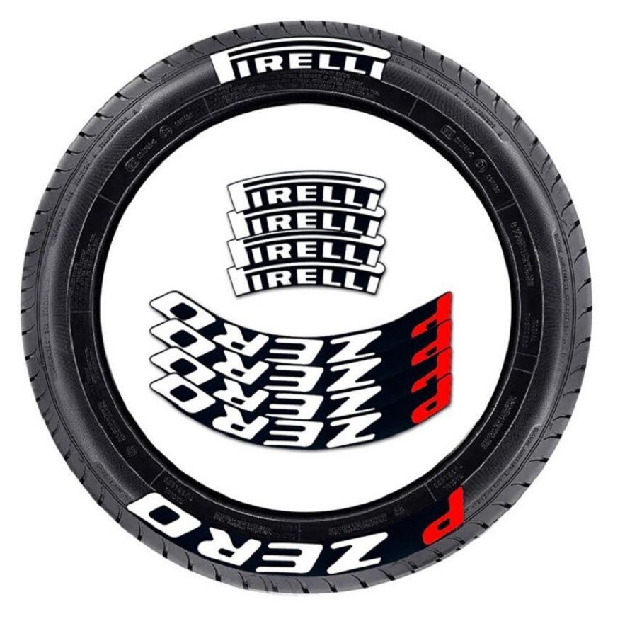 2024新作　PIRELLI P ZERO タイヤホワイトレターステッカー 2024新作 PIRELLI P ZERO タイヤホワイトレターステッカー