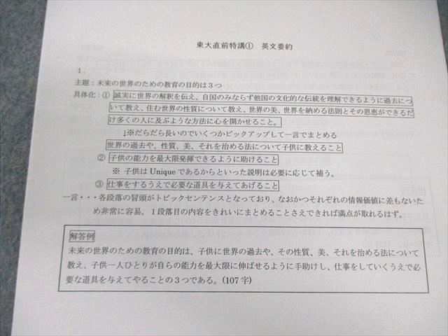 早稲田アカデミー 東大必勝講座 英語テキスト通年セット 特講