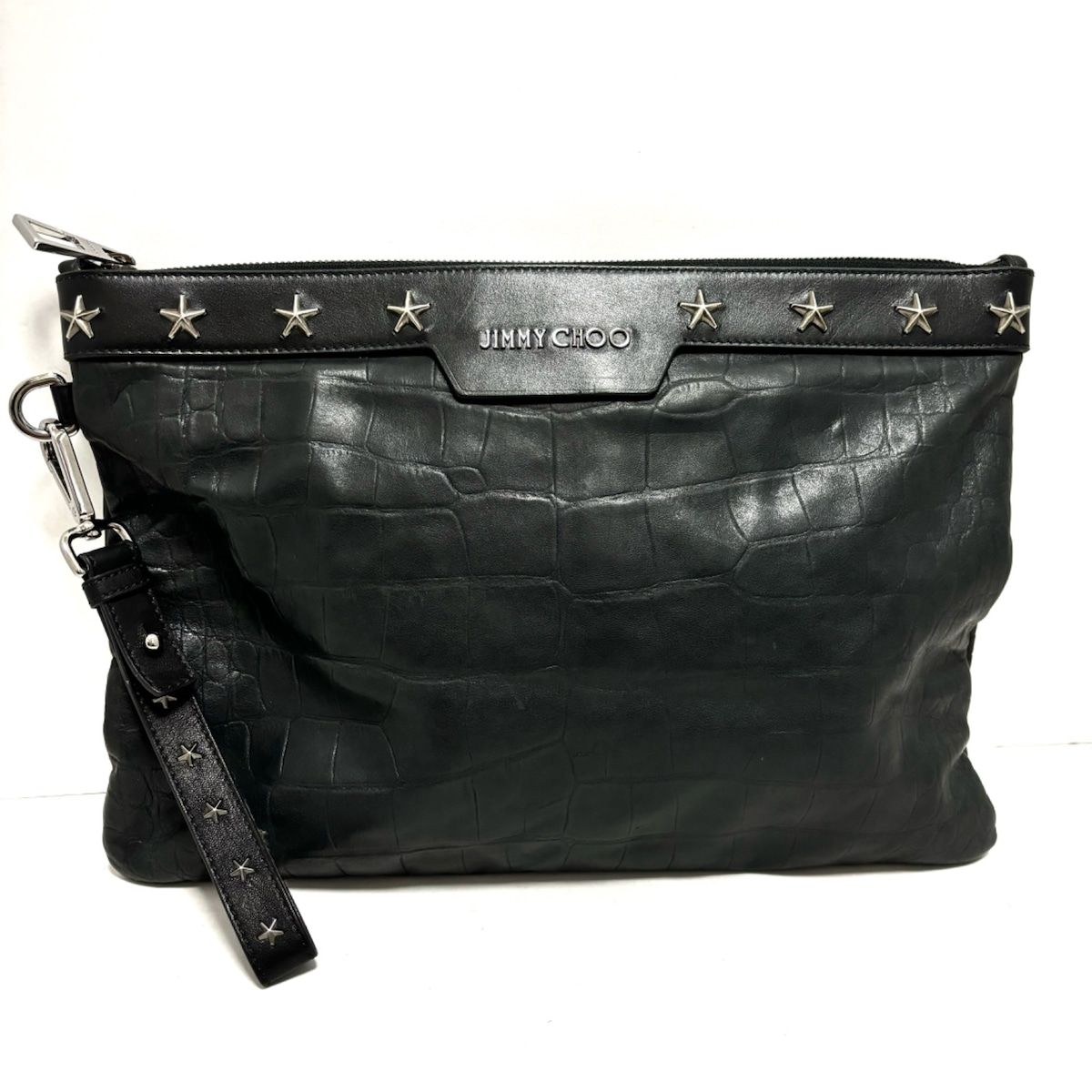 ジミーチュウ JIMMY CHOO クラッチバッグ ZIP POUCH ANR BLACK