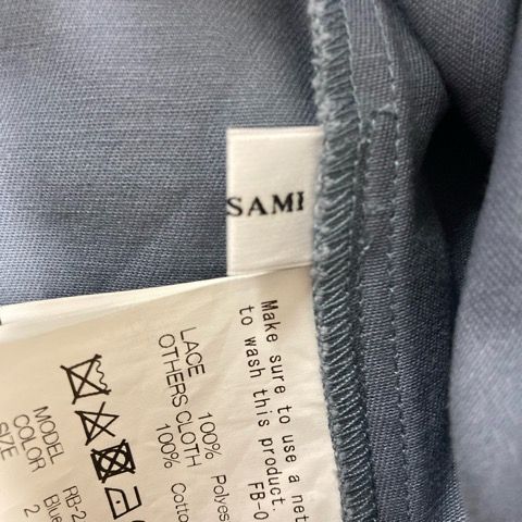REKISAMI◆半袖ブラウス/2/コットン/ネイビー/ストライプ/RB-21082B レキサミ REKISAMI シャツ ブラウス チュニック プルオーバー