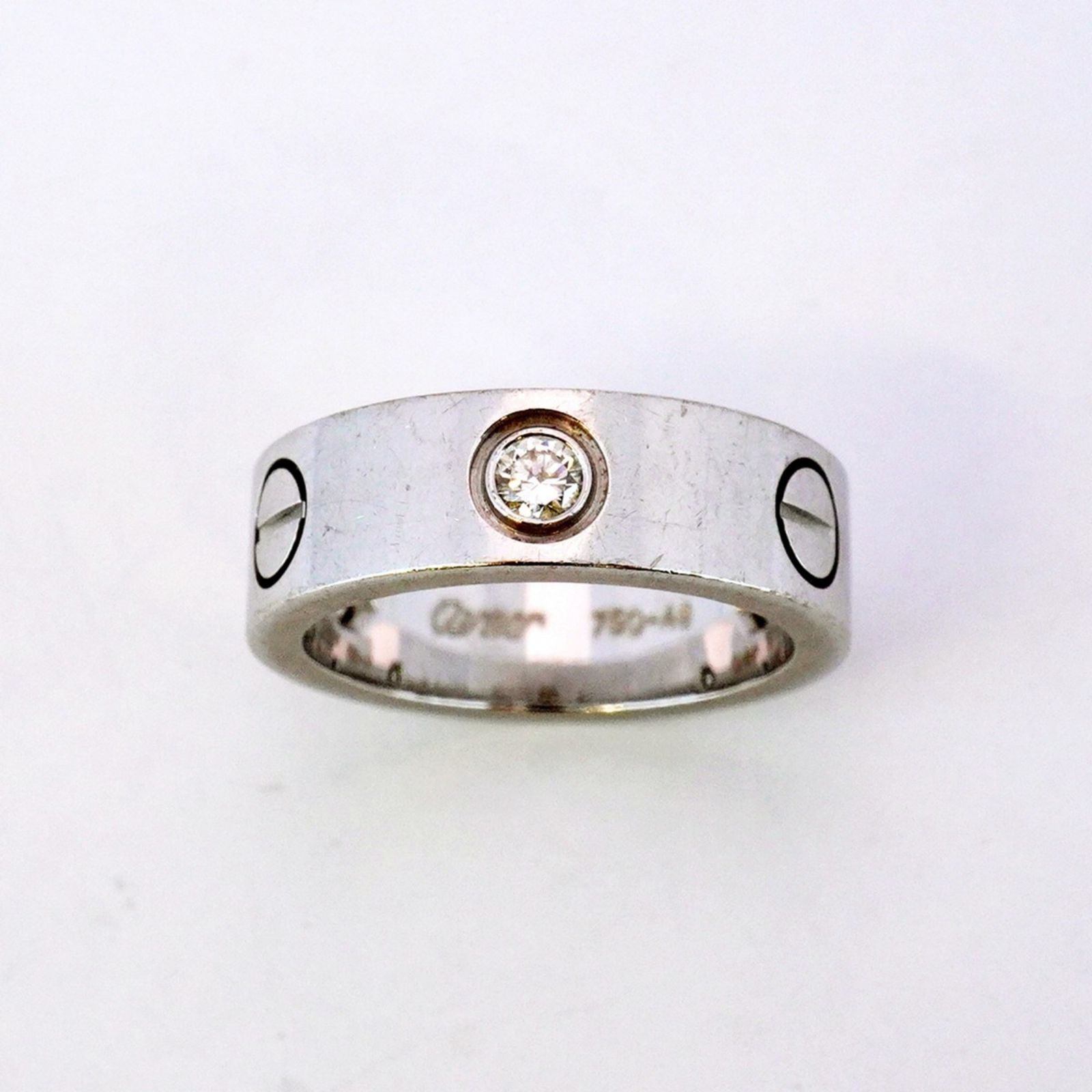 カルティエ Cartier カルティエ リング ラブ 3PD 18KWG ホワイトゴールド ダイヤモンド ＃48レディース P663111