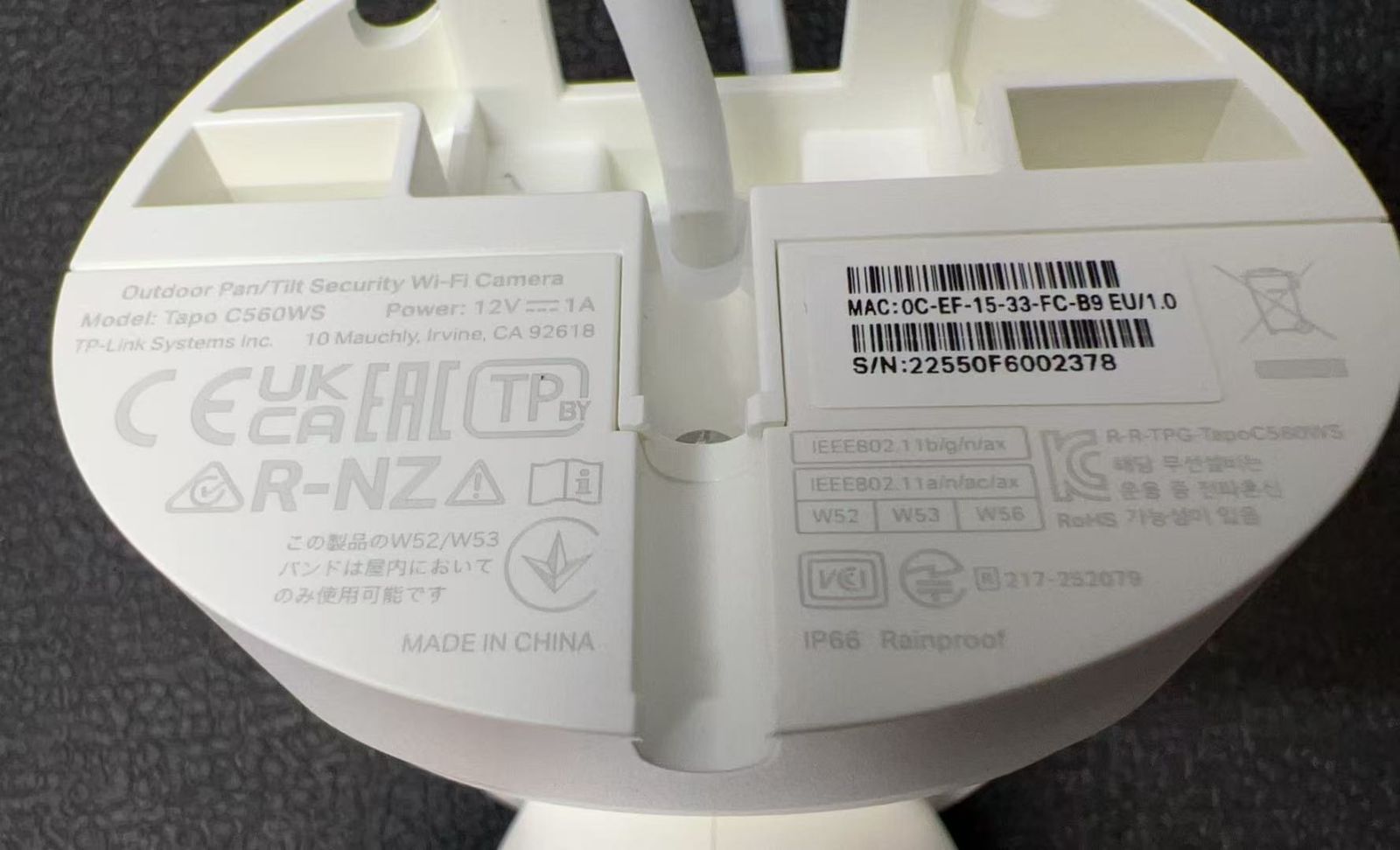 屋外パンチルトセキュリティWi-Fiカメラ 4417321