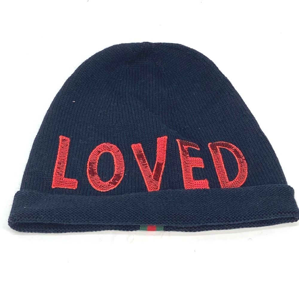 GUCCI LOVEDニット帽 GUCCI グッチ ニット帽 ラブ ロゴ LOVED ウール - メルカリ