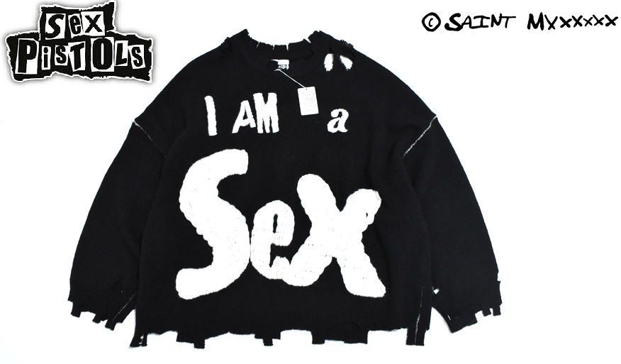 新品 SAINT M×××××× Sex Pistols CREW KNIT L 定価10万4500円 セントマイケル セックスピストルズ ニット