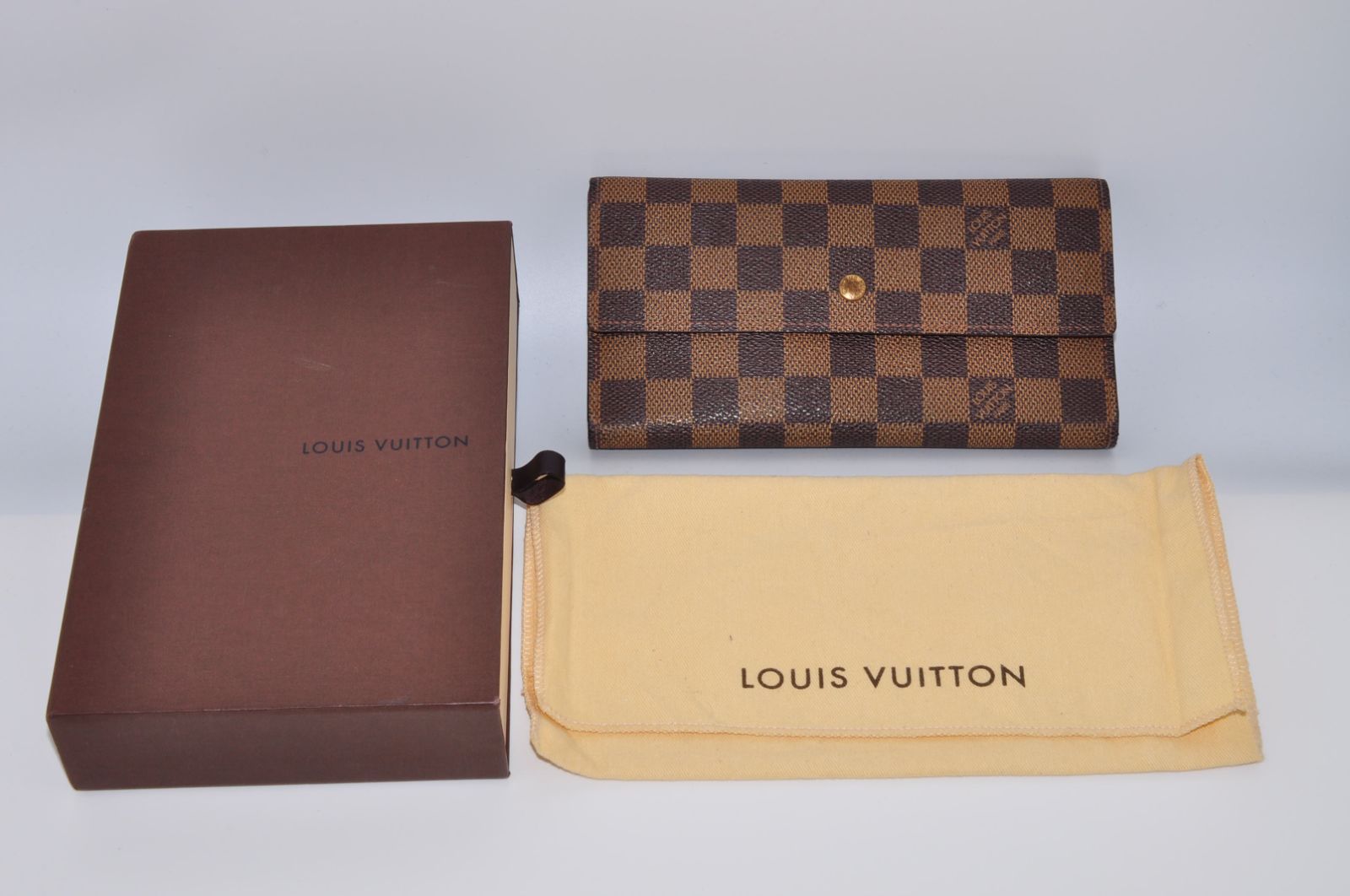 LOUIS VUITTON ルイヴィトン 長財布 ダミエ エベヌ ポルトトレゾール