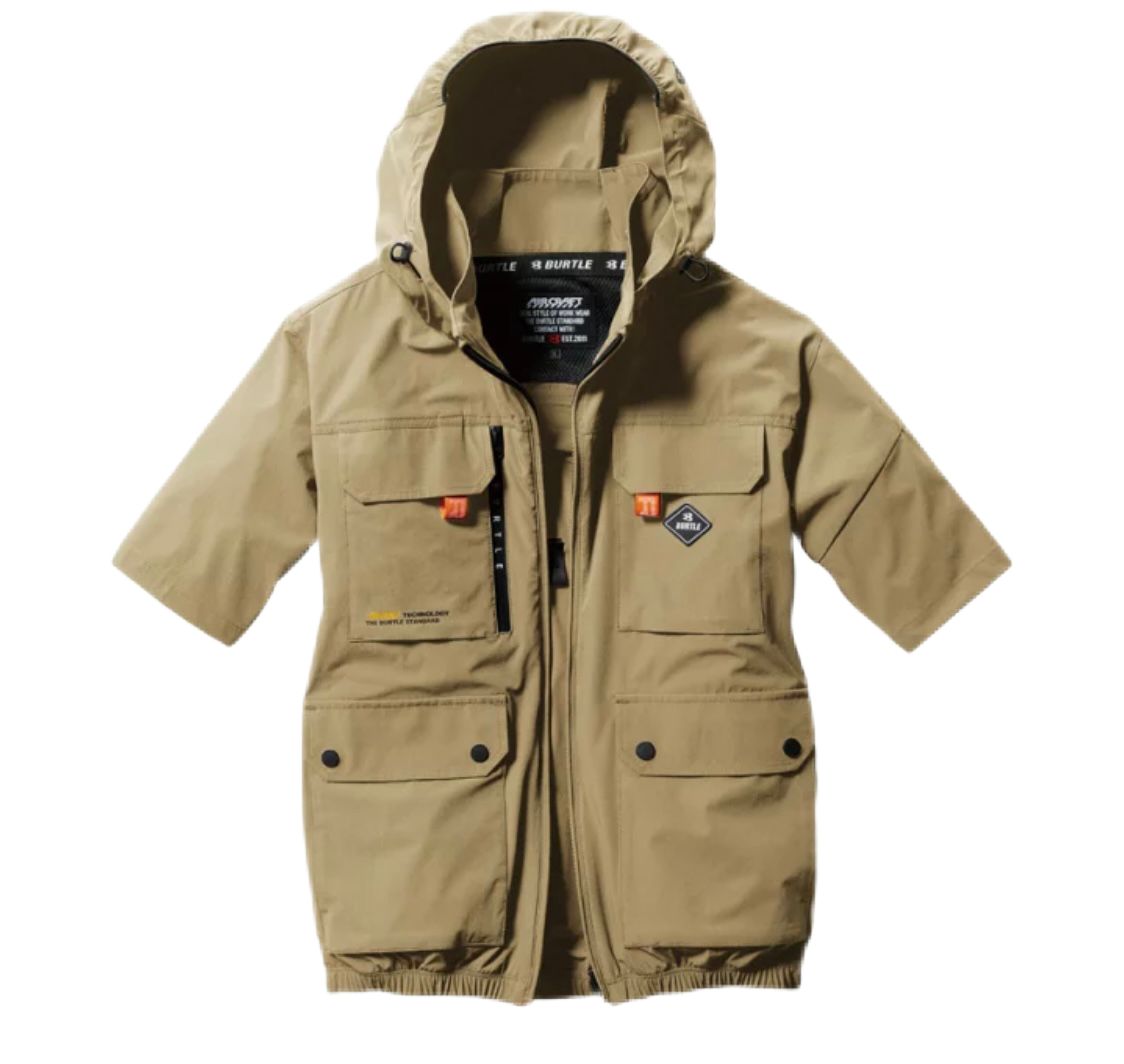 BURTLE AC2036 半袖カーキ XL ハイバック 空調服のみ 【公式通販】