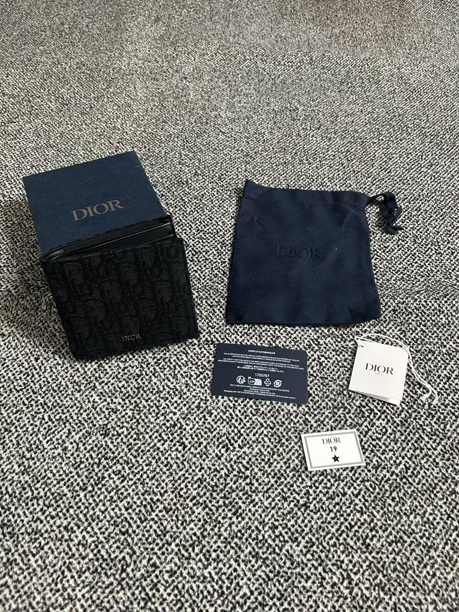 グレード Dior ディオール オブリーク 二つ折り財布 ブラック