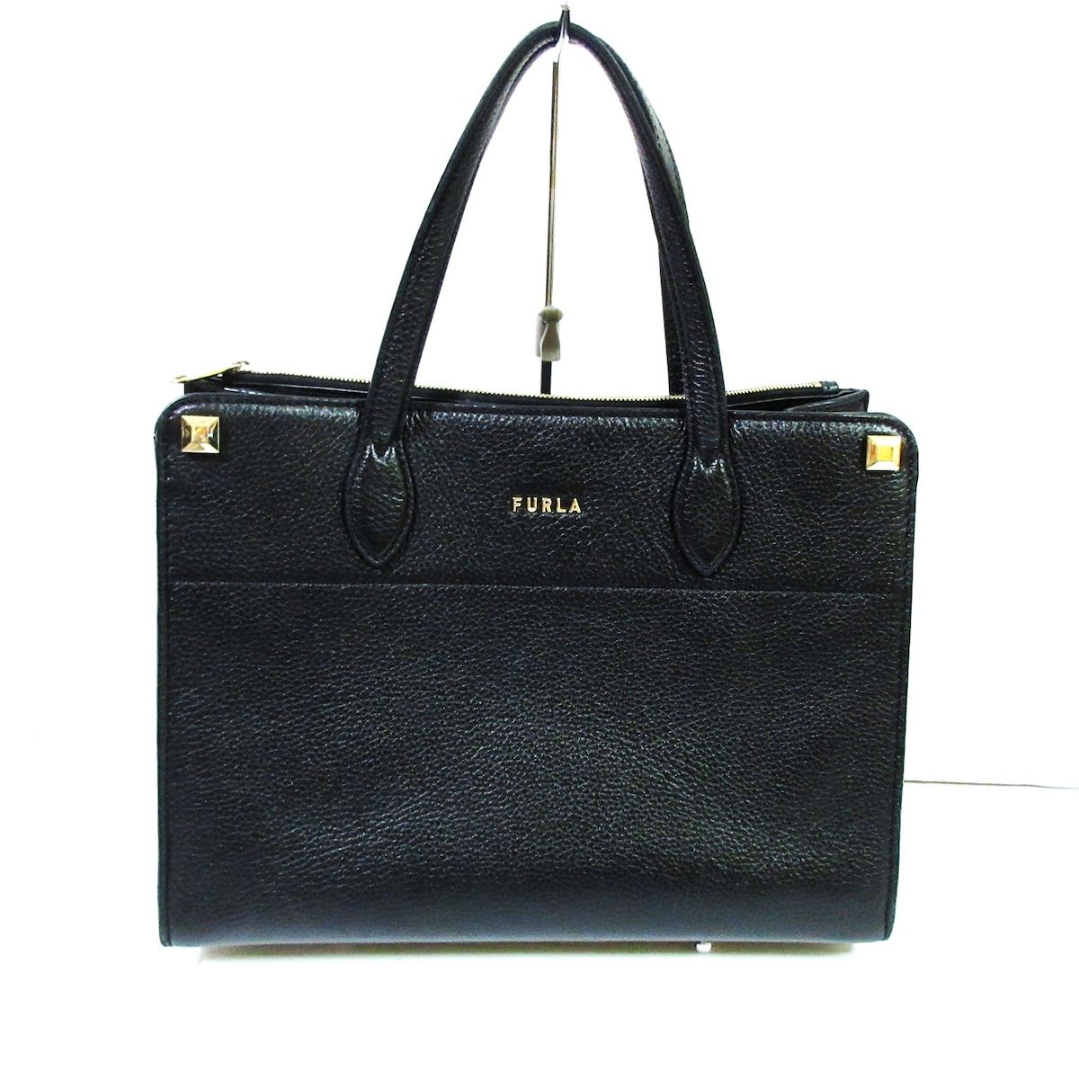 バッグ【FURLA】フルラ トートバッグ 美品 黒 - トートバッグ