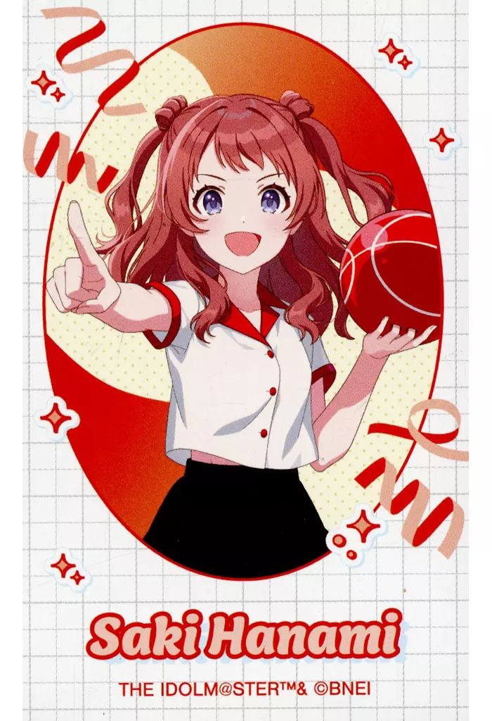 [Used] Character Card Hanami Saki “Academy Idolmaster x ROUND1 Drawn Bowling Shirt ver. Trading instant camera style illustration cards”