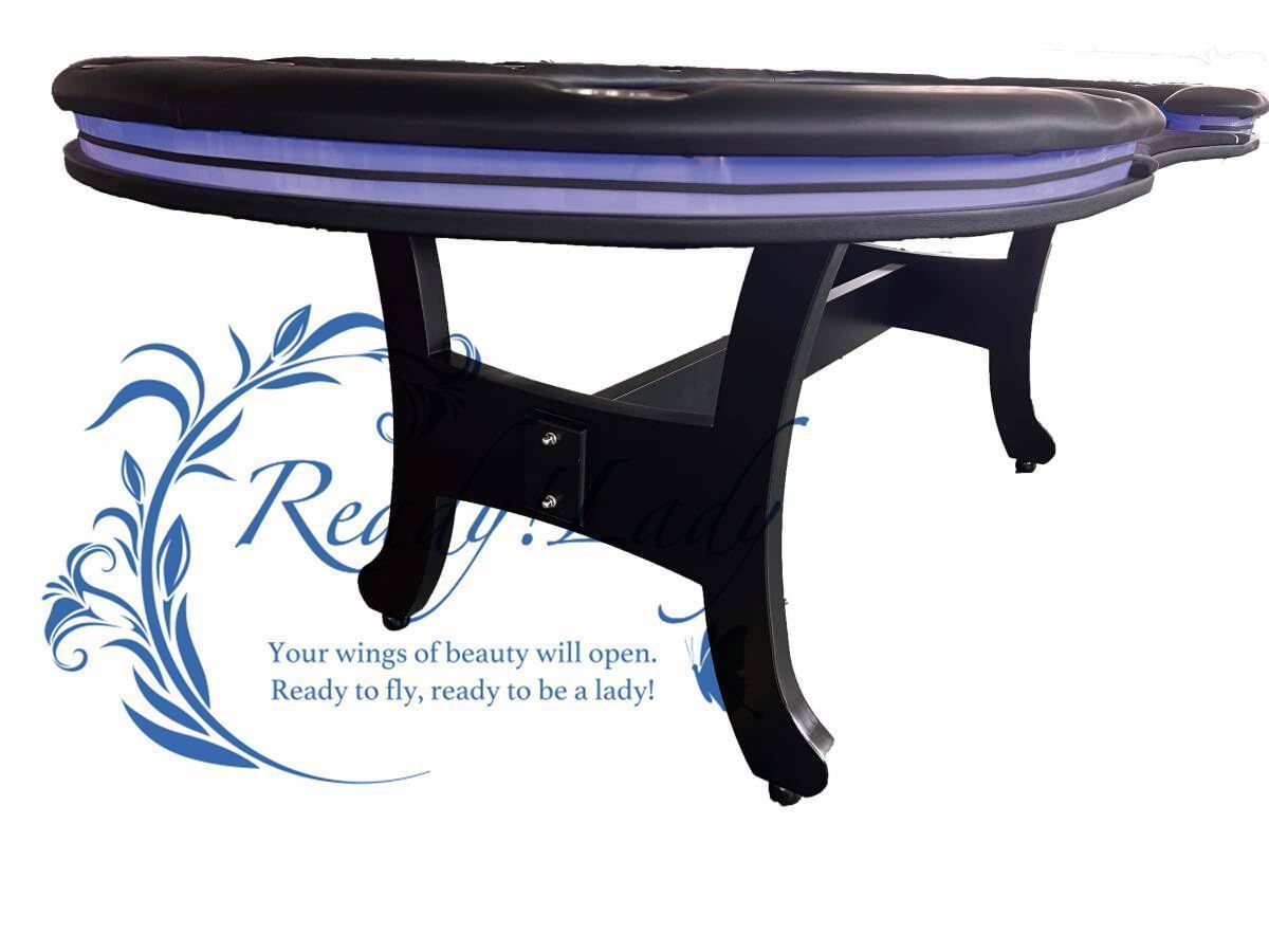 新品未使用 LEDポーカーテーブル WPTブラックデザイン カジノテーブル