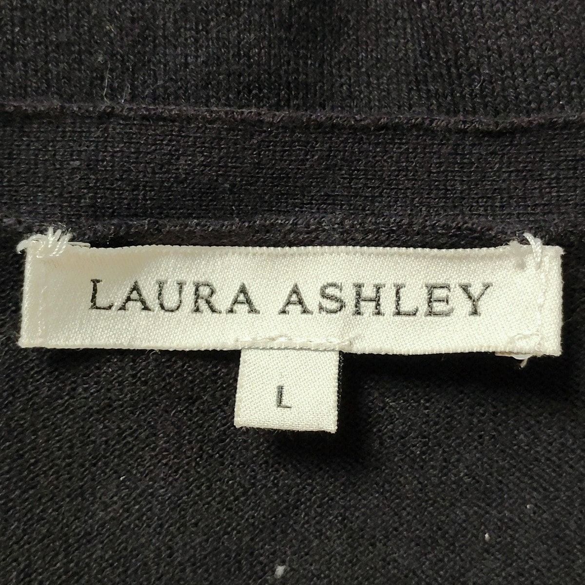 LAURA ASHLEY - LAURAASHLEY(ローラアシュレイ) カーディガン サイズS レディース - ネイビー 七分袖/レース LAURA ASHLEY - LAURAASHLEY(ローラアシュレイ) カーディガン