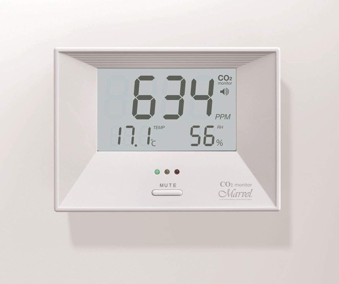 CO 2モニター マーベル001 二酸化炭素濃度測定器 温湿度計付き 高精度 光学式NDIRデュアルビームセンサー
