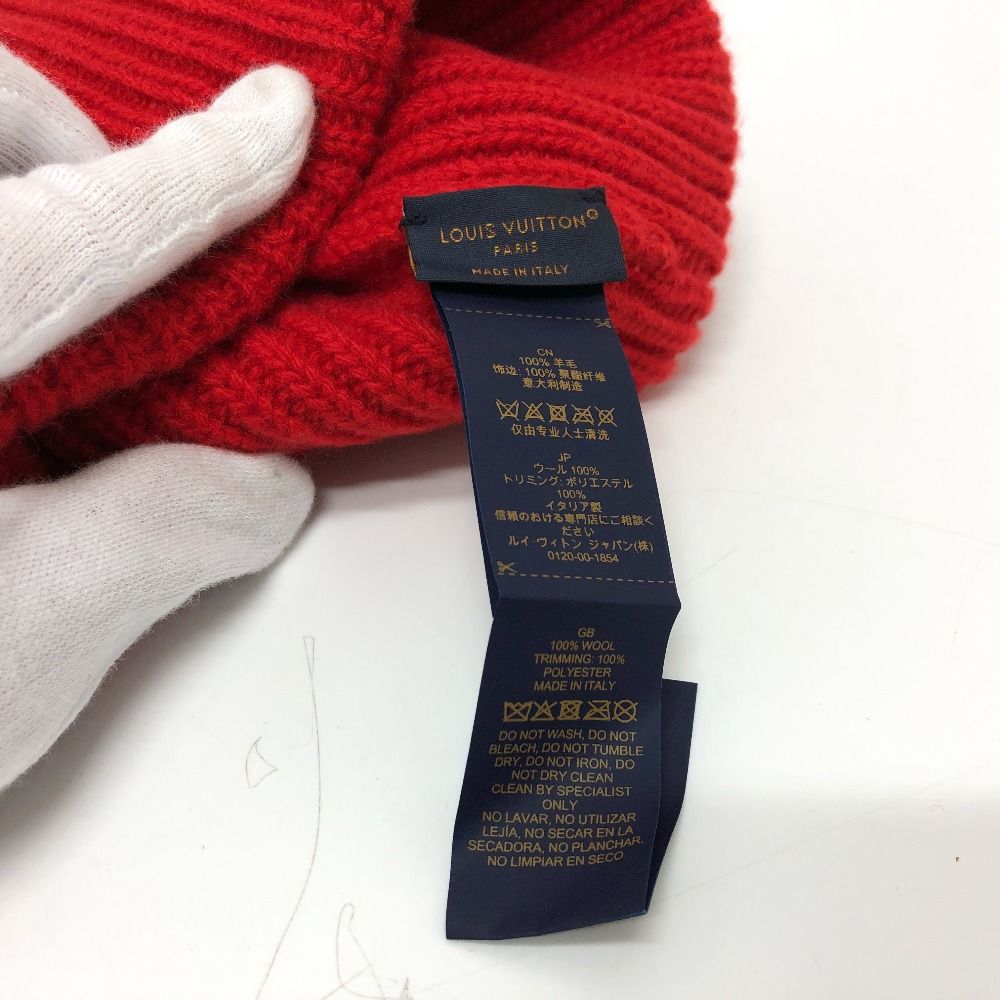 LOUIS VUITTON ルイヴィトン ニット帽 ビーニー LV ヘッドライン