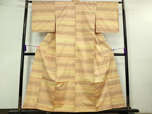 平和屋着物■極上　紅花紬　米沢　横縞　逸品　未使用　DZAA7401kh5 平和屋着物□極上 紅花紬 米沢 横縞 逸品 未使用 DZAA7401kh5 - メルカリ