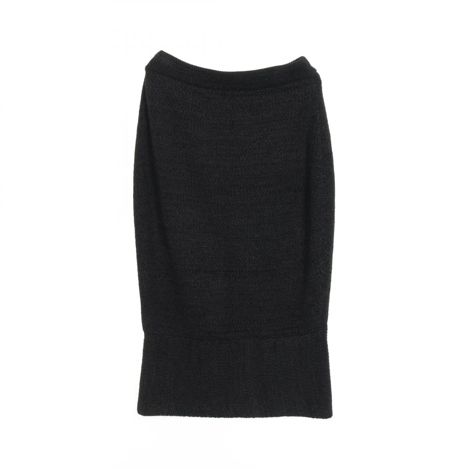 シャネル CHANEL スカート ココマークボタン シルク カシミヤ